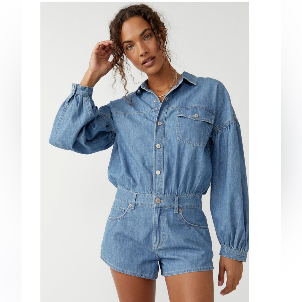 NWT Free People We The Free Zodiac Chambray One-Piece